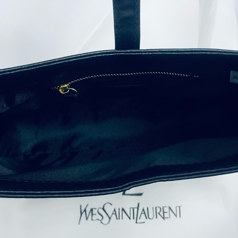 Yves Saint Laurent Black and Gold Shoulder Bag - Picture 5 of 8